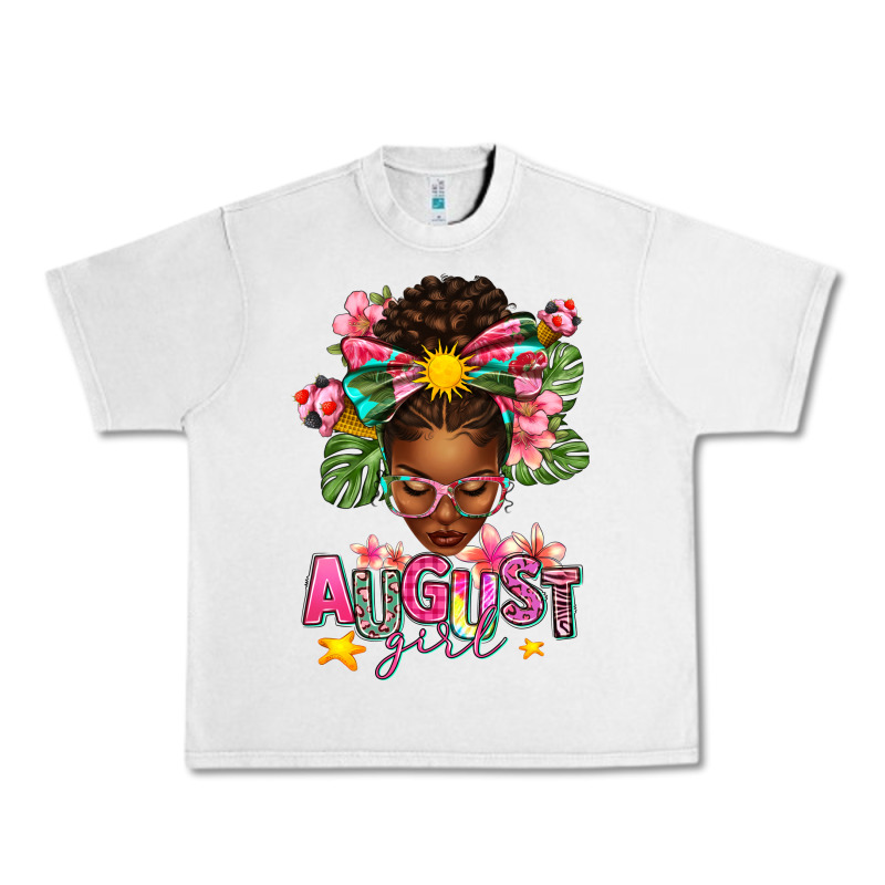 August Girl Afro Woman Summer Urban Heavy Tee by texasbilliewilder | Teevron