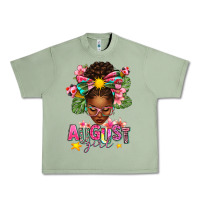 Oil Green August Girl Afro Woman Summer Urban Heavy Tee - texasbilliewilder