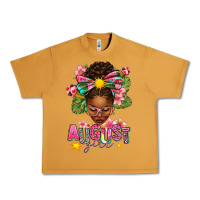 Peanut Butter August Girl Afro Woman Summer Urban Heavy Tee - texasbilliewilder