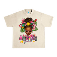 Sandshell August Girl Afro Woman Summer Urban Heavy Tee - texasbilliewilder