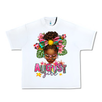 White August Girl Afro Woman Summer Urban Heavy Tee - texasbilliewilder