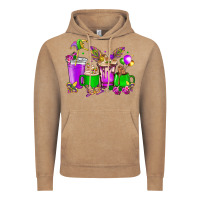 Vintage Coffee Mardi Gras coffee cups Vintage Hoodie - NancyCooperArtShop