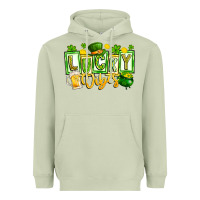 Matcha Lucky Vibes Heavyweight Hoodie - CowhideDigitalArt