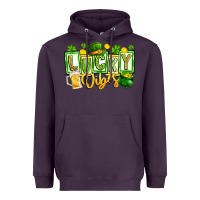 Plum Lucky Vibes Heavyweight Hoodie - CowhideDigitalArt