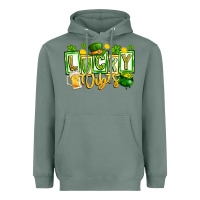 Sage Lucky Vibes Heavyweight Hoodie - CowhideDigitalArt