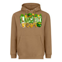 Toasted Coconut Lucky Vibes Heavyweight Hoodie - CowhideDigitalArt