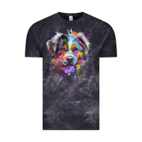Cloud Black Splash Art Australian Shepherd   Aussie Lover Gifts Vintage Tee - longCreatives