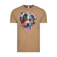 Vintage Coffee Splash Art Australian Shepherd   Aussie Lover Gifts Vintage Tee - longCreatives