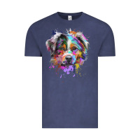Vintage Denim Splash Art Australian Shepherd   Aussie Lover Gifts Vintage Tee - longCreatives