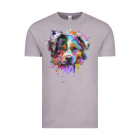 Vintage Zinc Splash Art Australian Shepherd   Aussie Lover Gifts Vintage Tee - longCreatives