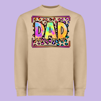 Lgbtq Tie Dye Dad Heavyweight Sweatshirt Designed By Oliviacreatesart