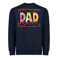 Navy lgbtq tie dye dad Heavyweight Sweatshirt - OliviaCreatesArt