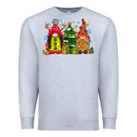 Heather Grey gnome Christmas Premium Sweatshirt - CowhideDigitalArt