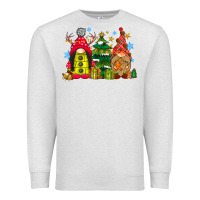 Oatmeal Heather gnome Christmas Premium Sweatshirt - CowhideDigitalArt