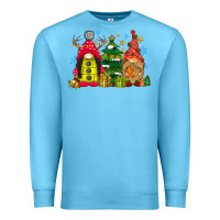 Ocean Blue gnome Christmas Premium Sweatshirt - CowhideDigitalArt