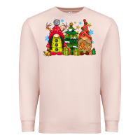 Pale Pink gnome Christmas Premium Sweatshirt - CowhideDigitalArt