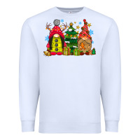 White gnome Christmas Premium Sweatshirt - CowhideDigitalArt