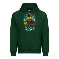 Forest Green nona life messy bun Urban Hoodie - BarkalooDesign