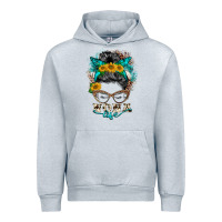 Heather Grey nona life messy bun Urban Hoodie - BarkalooDesign