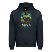 Navy nona life messy bun Urban Hoodie - BarkalooDesign