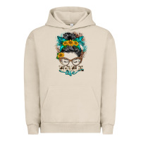 Pigment French Oak nona life messy bun Urban Hoodie - BarkalooDesign