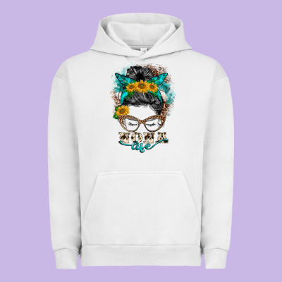 Nona Life Messy Bun Urban Hoodie Designed By Barkaloodesign