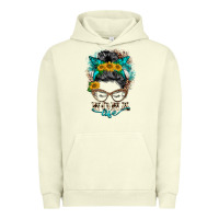 Pigment Pistachio nona life messy bun Urban Hoodie - BarkalooDesign