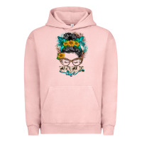 Pigment Salmon nona life messy bun Urban Hoodie - BarkalooDesign