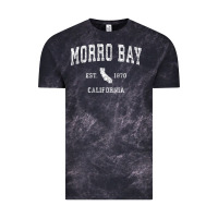 Cloud Black Morro Bay California CA Vintage Athletic Sports Design Vintage Tee - longCreatives