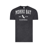 Vintage Black Morro Bay California CA Vintage Athletic Sports Design Vintage Tee - longCreatives