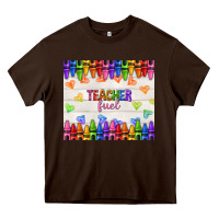 Chocolate Brown teacher fuel Heavy Core Tee - NancyCooperArtShop