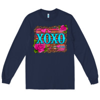 Navy xoxo valentine's day pink roses and hearts Long Sleeve Tee - Jasminsmagicworld