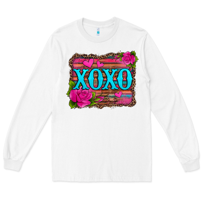 Xoxo Valentine's Day Pink Roses And Hearts Long Sleeve Tee by Jasminsmagicworld | Teevron