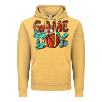 Vintage Mustard Game day leopard basketball Vintage Hoodie - NancyCooperArtShop