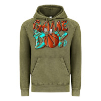 Vintage Olive Game day leopard basketball Vintage Hoodie - NancyCooperArtShop