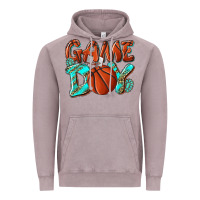 Vintage Zinc Game day leopard basketball Vintage Hoodie - NancyCooperArtShop