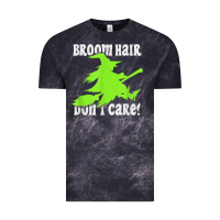 Cloud Black witches saying broom hair dont care halloween camper joke Vintage Tee - longCreatives