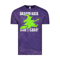 Cloud Purple witches saying broom hair dont care halloween camper joke Vintage Tee - longCreatives