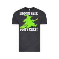 Vintage Black witches saying broom hair dont care halloween camper joke Vintage Tee - longCreatives
