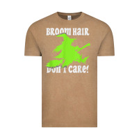 Vintage Coffee witches saying broom hair dont care halloween camper joke Vintage Tee - longCreatives