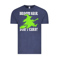 Vintage Denim witches saying broom hair dont care halloween camper joke Vintage Tee - longCreatives