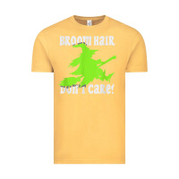 Witches Saying Broom Hair Dont Care Halloween Camper Joke Vintage Tee | Teevron