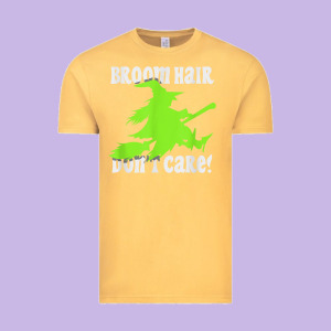 Witches Saying Broom Hair Dont Care Halloween Camper Joke Vintage Tee Designed By Longcreatives