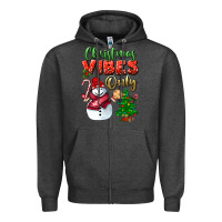 Charcoal Heather christmas vibes only Zipper Hoodie - BundleAndBundleShop