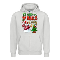 Christmas Vibes Only Zipper Hoodie | Teevron
