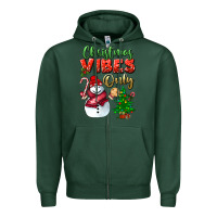 Sports Green christmas vibes only Zipper Hoodie - BundleAndBundleShop