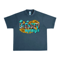 Midnight Navy Blessed Mama Urban Heavy Tee - texasbilliewilder