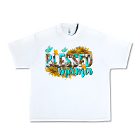White Blessed Mama Urban Heavy Tee - texasbilliewilder