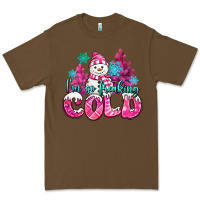 Cacao im so freaking cold pink christmas snowman Premium Tee - MaliasSmallBusiness