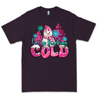 Plum im so freaking cold pink christmas snowman Premium Tee - MaliasSmallBusiness
